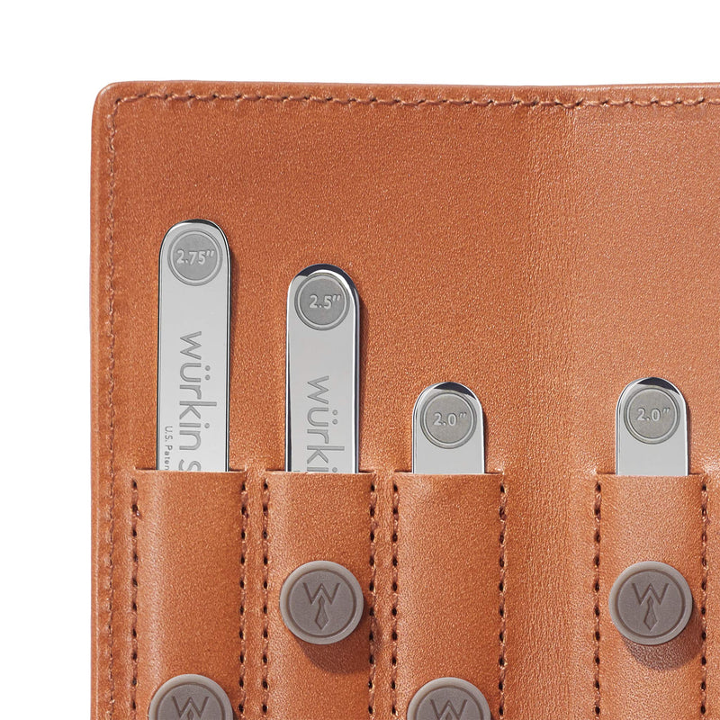 [Australia] - Wurkin Stiffs Power Stays Travel Set - Brown Leather Wallet - TSA Friendly 