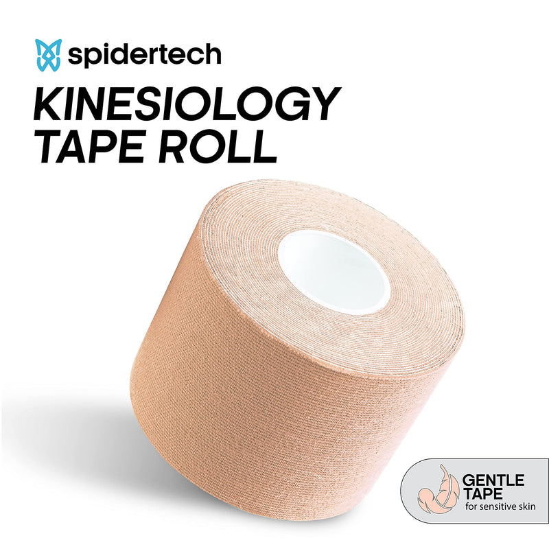 [Australia] - SpiderTech Gentle-Therapeutic Kinesiology Tape Roll for Hyper Sensitive and Radiated Skin 2"x16.4'50mmx5m Single Roll 
