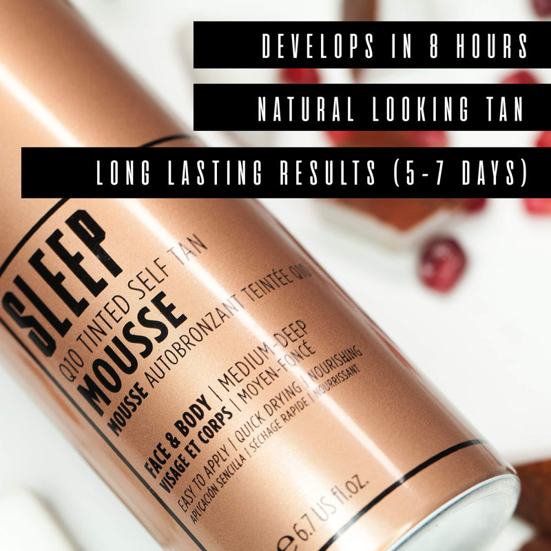 [Australia] - Sienna-X Q10 Self Tan Tinted Mousse 200 ml. Vegan Friendly & Cruelty Free Formula For Face and Body. Quick Drying and Enriched With Vitamin E and Pomegranate For A Flawless Tan. Ideal For New Tanners. 