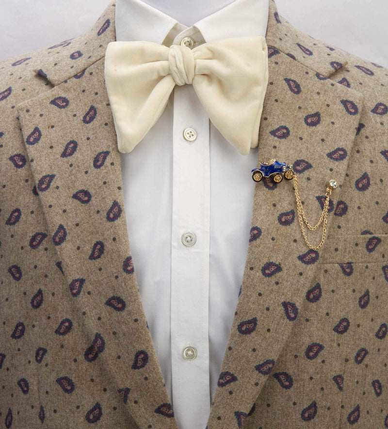 [Australia] - A N KINGPiiN Blue Vintage Car with Hanging Chain Lapel Pin Badge Gift Party Shirt Collar,Costume Pin Accessories for Men Brooch 