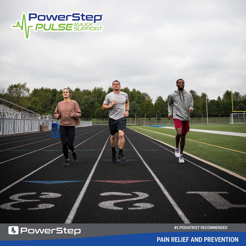 [Australia] - Powerstep Insoles, PULSE Maxx, Over-Pronation Corrective Insole, Running Shoe Insert, Sports Orthotic For Women and Men Orange/Green Men's 6-6.5 / Women's 8-8.5 