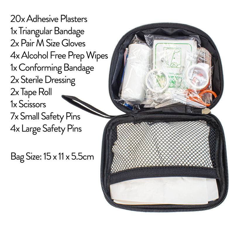[Australia] - Clay Roberts First Aid Kit, Green, Compact First Aid Kit Bag, Bandages, Dressing Pads, Plasters, Emergency & Medical Supplies, 1st Aid Kit Bag for Travel, Home, Family, Holidays, Cars and Camping 