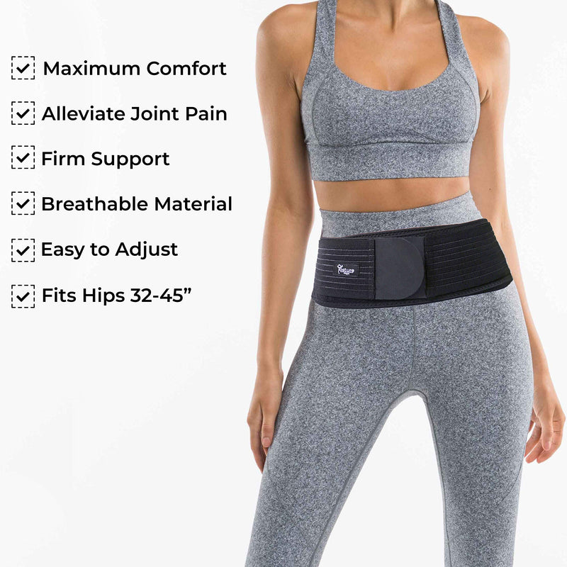 [Australia] - Posture Magic Sacroiliac SI Joint Support Belt for Women and Men - Reduce Sciatic, Pelvic, Lower Back and Leg Pain - Stabilize SI Joint (Regular (Hip Size 30-45")) Regular (Hip Size 30-45") 