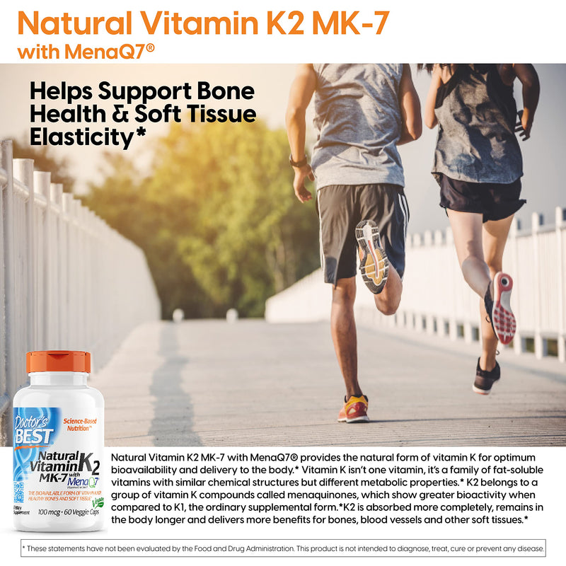 [Australia] - Doctor's Best Natural Vitamin K2 Mk-7 with MenaQ7, 60 Count 