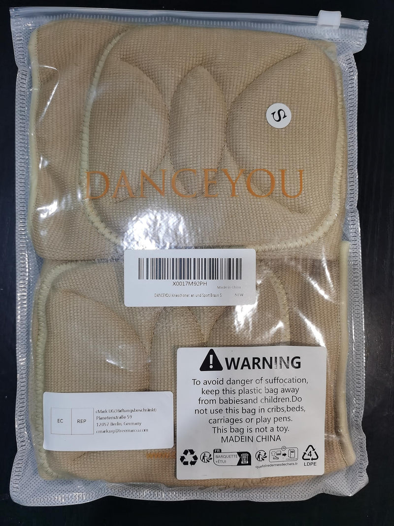 [Australia] - DANCEYOU Knee Pads Brace Sport Support thick Sponge Anti-Slip Collision for Teenager and Adult Dance Yoga Volleyball Exercise Garden M Nude 