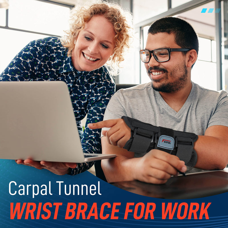 [Australia] - Wrist Brace Carpal Tunnel, Night Support Brace with Wrist Splint, Adjustable Straps, Hot/Ice Pack, Hand Brace for Women and Men, Right Hand, Medium/Large, Tendinitis, Arthritis, Pain Relief Medium/Large (Pack of 1) 