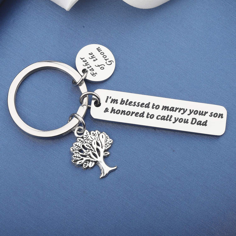 [Australia] - MYOSPARK Mother of The Groom Keychain Father of The Groom Keychain I 'm Blessed to Marry Your Son and Honored to Join Your for Mother/Father in Law from Bride Marry son call dadK 