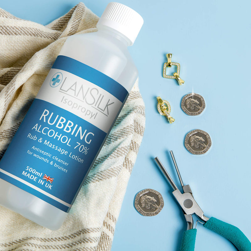 [Australia] - Lansilk 500 ml Isopropyl 70% IPA Rubbing Alcohol - First Aid Antiseptic Cleanser & Cleaning 