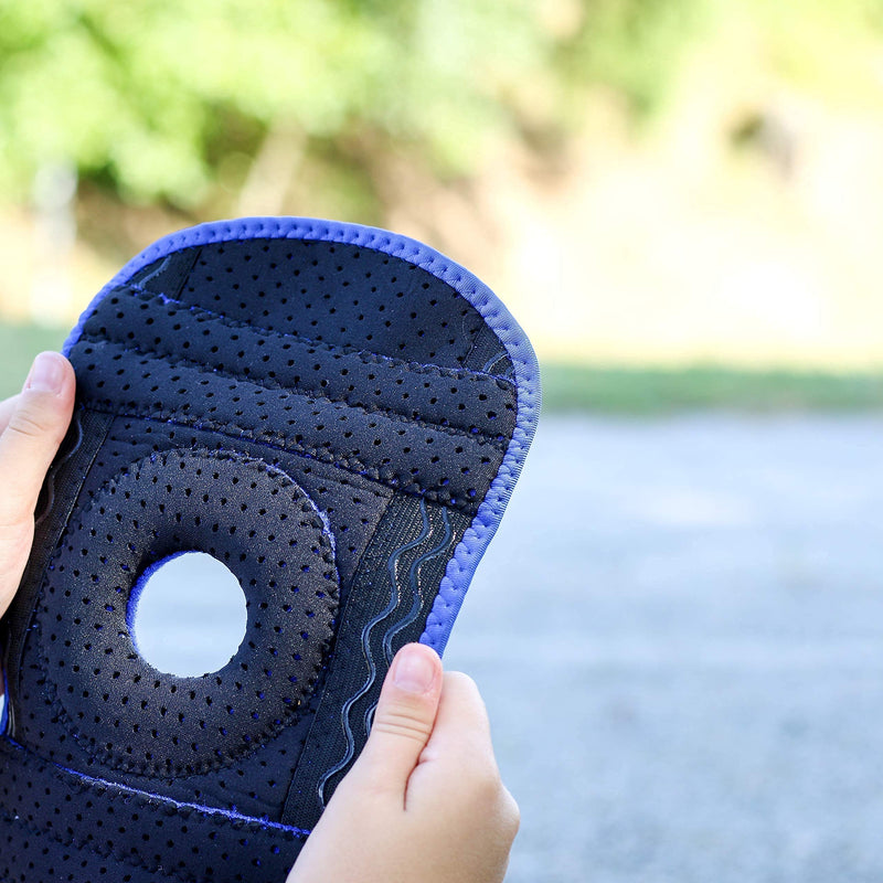 [Australia] - Kids Knee Support Bundle: 1 Kids Knee Brace (Blue) and 1 Kids Knee Sleeve (Blue) 