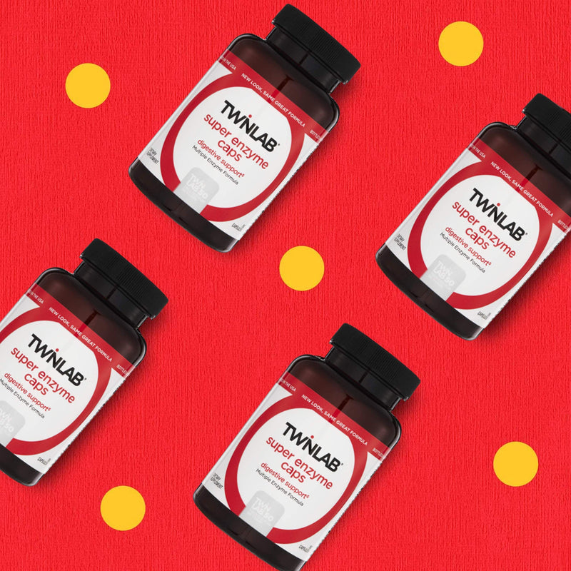 [Australia] - Twinlab Super Enzyme Caps - Digestive Enzymes with Pancreatin, Bromelain and Betaine HCL - Pancreatic Enzymes and Bromelain Supplement for Gut Health, Constipation Relief and Gas Relief, 50 Caps 