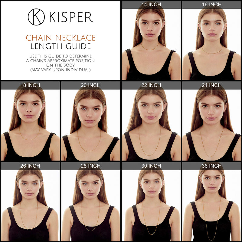 [Australia] - KISPER 925 Sterling Silver 1mm Thin Italian Box Chain Necklace 14.0 Inches 