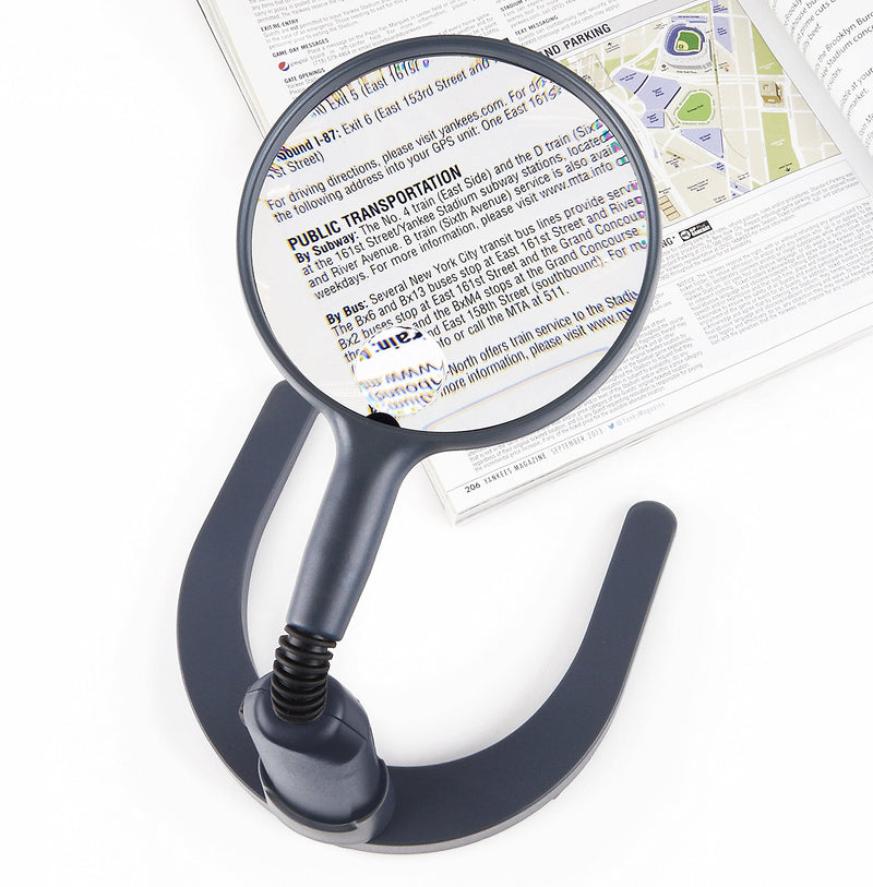 [Australia] - Carson MagniLamp LED Lighted 2x Hand Held or Hands Free Hobby Magnifier with Flexible Gooseneck to use for Reading, Crafts, Soldering, Model Building, Jewelry, Inspection of Coins, Stamps and other Tasks and Hobbies For a Work Bench or Desk Top (GN-55) 