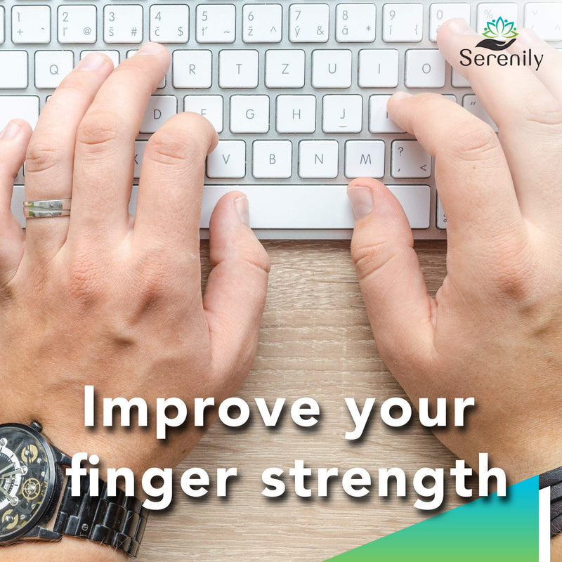 [Australia] - Serenily Hand Grip Strength Trainer - Finger Exerciser for Forearm Workout. 6 Pack Hand Grip Strengthener, Finger Stretcher for Carpal Tunnel, Arthritis, Wrist Pain, Physical Therapy & Stress Relief 
