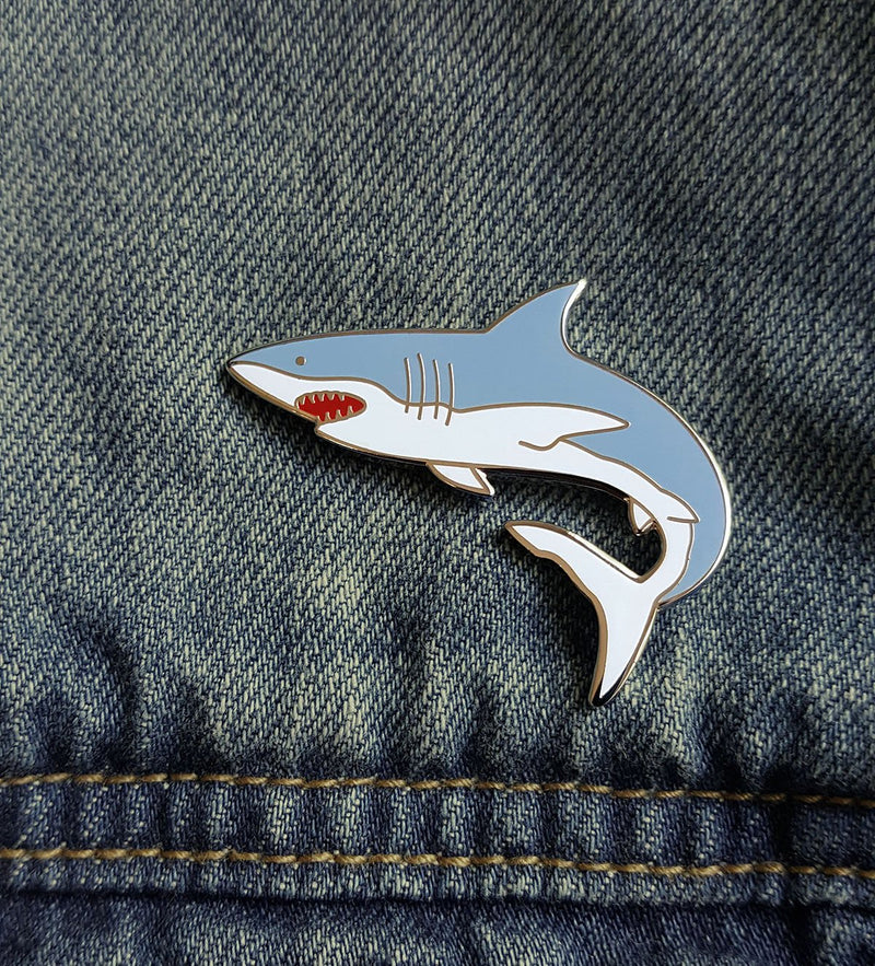 [Australia] - Pinsanity Great White Shark Enamel Lapel Pin 