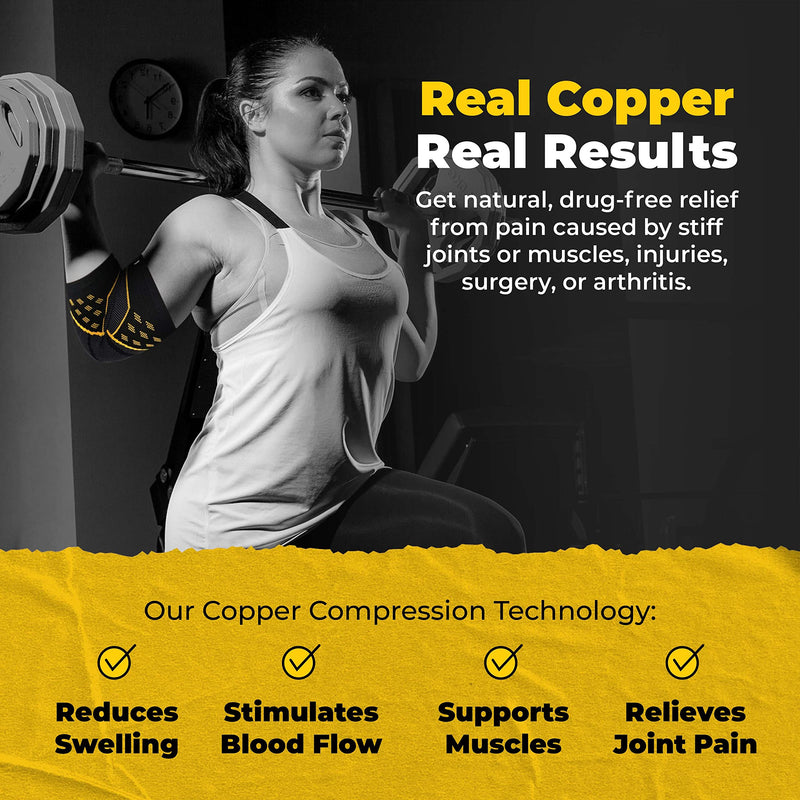 [Australia] - CopperJoint Compression Elbow Sleeve – Copper-Infused Design- Single Large PRO Edition 