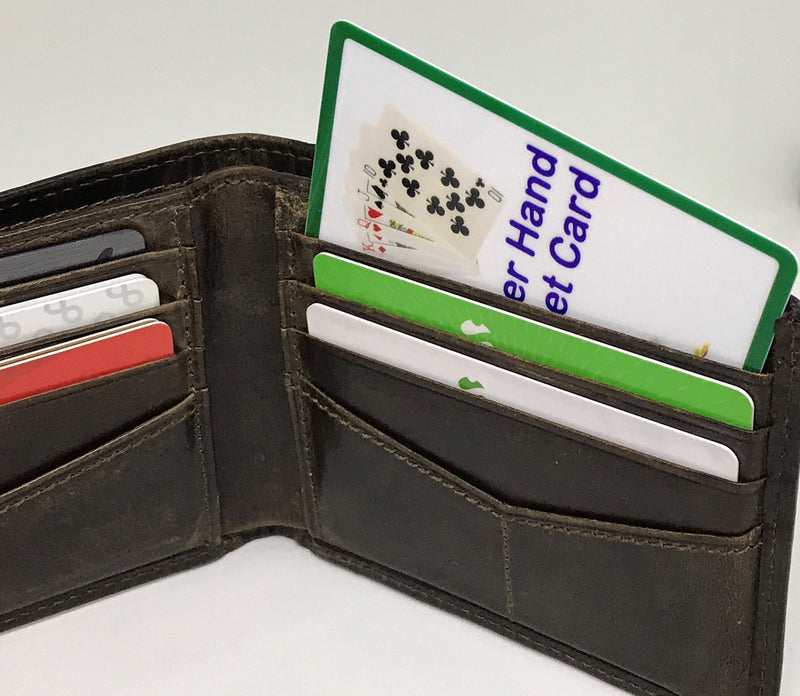 [Australia] - Poker Hand Wallet Card - Learn to Play Cards! Learn Card Games by Secure ID Great Gift Idea! 