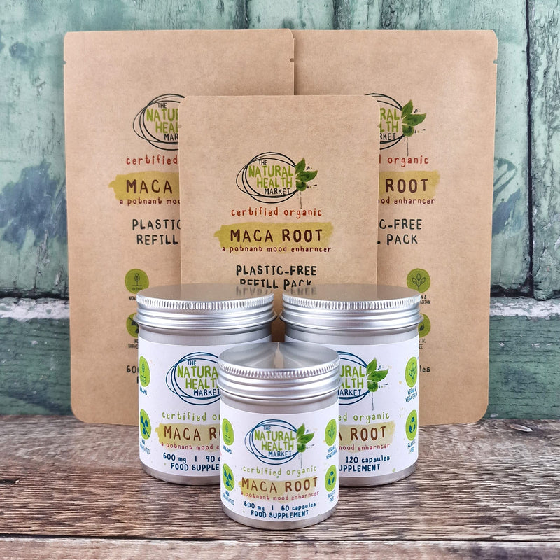 [Australia] - Organic Maca Root Capsules 600mg 120 Capsules by The Natural Health Market • Soil Association Organic Certified 