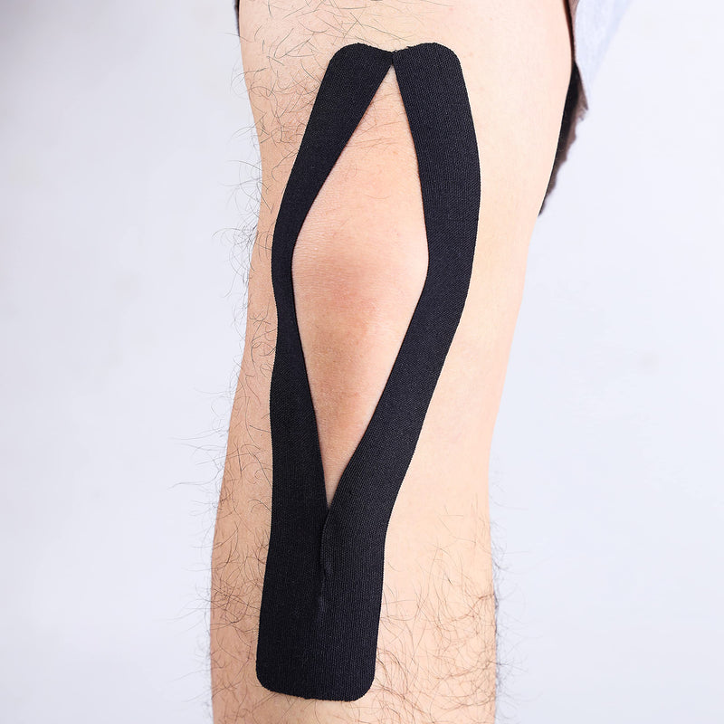 [Australia] - Lobtery Kinesiology Tape (3 Precut Rolls) Athletic Sports Tape for Knee Shoulder and Elbow, Precut Kinesiology Tape Waterproof for Pain Relief, Latex Free, 20 Precut 10 inch Strips, Black 