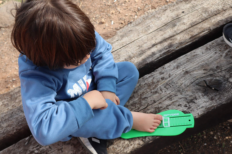 [Australia] - Kids Foot Measurement Device US SIZES | Professional Foot Gauge Kids Measuring Shoe Sizer for 0-8 Years Old Use (GREEN) 