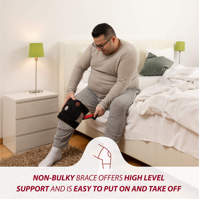 [Australia] - Plus Size Knee Brace for Women and Men - Open Patella Adjustable Knee Brace with Side Stabilizers. Knee Brace for Meniscus Tear, Knee Pain & Arthritis. Large Knee Brace Plus Size (4XL/5XL/6XL Black) Size 3 (1 Count) 