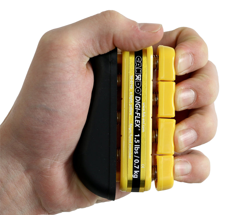 [Australia] - Hand exerciser - finger grip strengthener Cando Digi-Flex, yellow (very light) 1.5lbs 