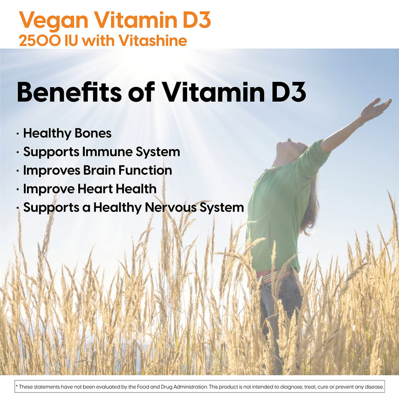 [Australia] - Doctor's Best Vitamin D3 2500IU with Vitashine D3, Non-GMO, Vegan, Gluten & Soy Free, Regulates Immune Function, Supports Healthy Bones, 60 Count 60 Count (Pack of 1) 