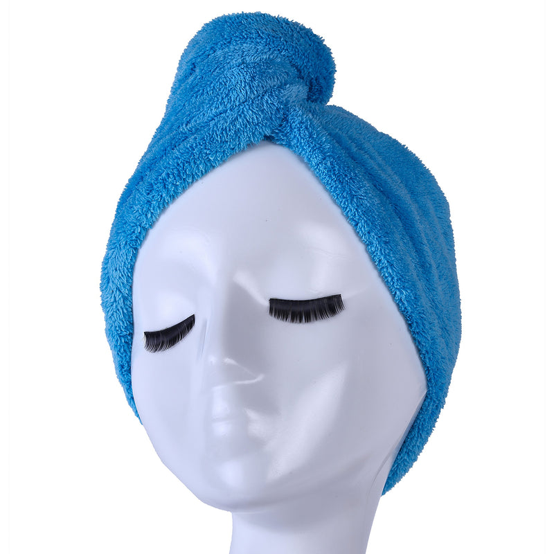 [Australia] - YYXR Microfiber Quick Drying Hair Towel Wrap - Super Absorbent Drastically Reduce Hair Drying Time Blue 
