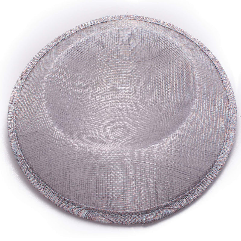 [Australia] - Lawliet 7.9" Round Saucer Sinamay Inspired Percher Hat Fascinator Millinery Base B063 Gray 