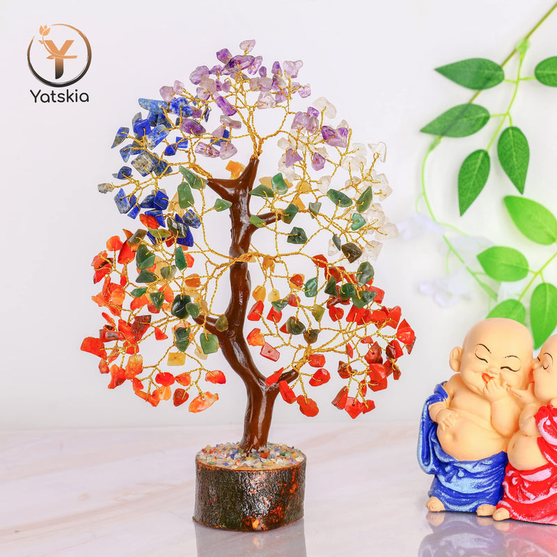 [Australia] - Crystal Tree - Seven Chakra Tree - Bonsai Tree - Healing Crystals - Crystals and Gemstones - Home Decor - Spiritual Gifts # 1 Seven Chakra 