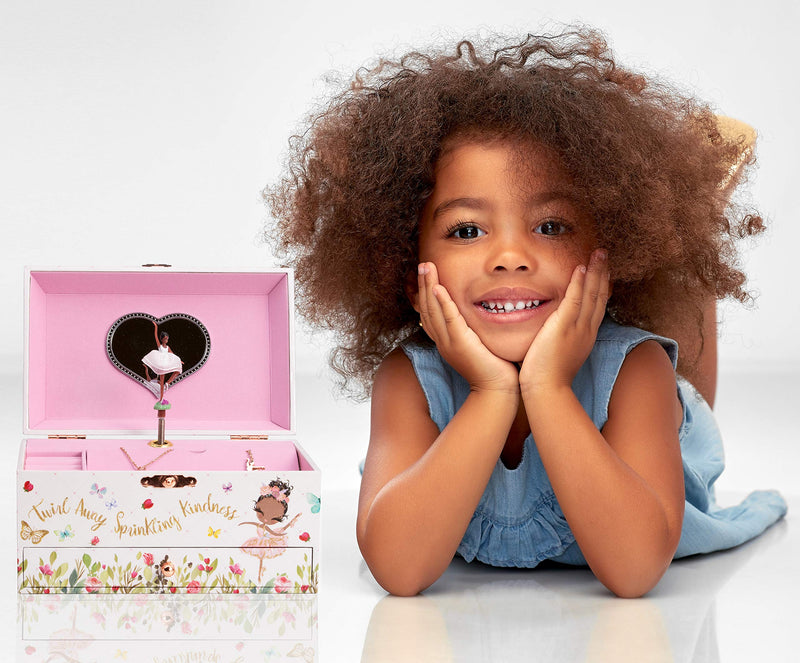 [Australia] - The Memory Building Company Musical Black Ballerina Jewelry Box for Girls & Little Girls Jewelry Set - 3 Dancer Gifts for Girls 