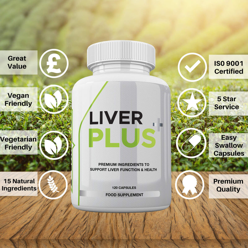 [Australia] - Liver Plus+ Liver Support Supplement - Liver Complex Including 15x Natural Active Ingredients - Premium Liver Support UK Made 