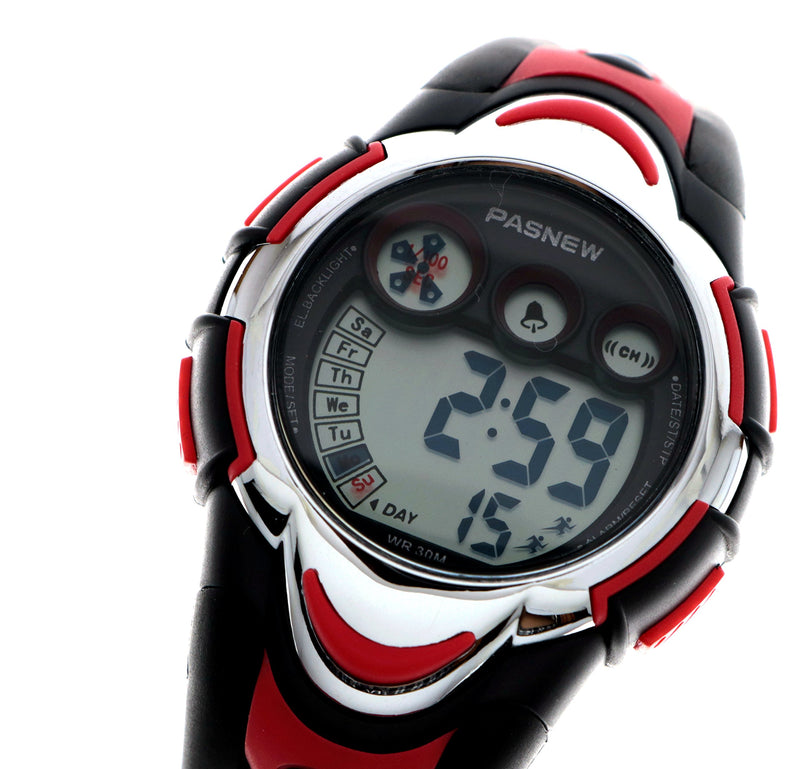 [Australia] - Waterproof Boys/Girls/Kids/Childrens Digital Sports Watches for 5-12 Years Old Red 