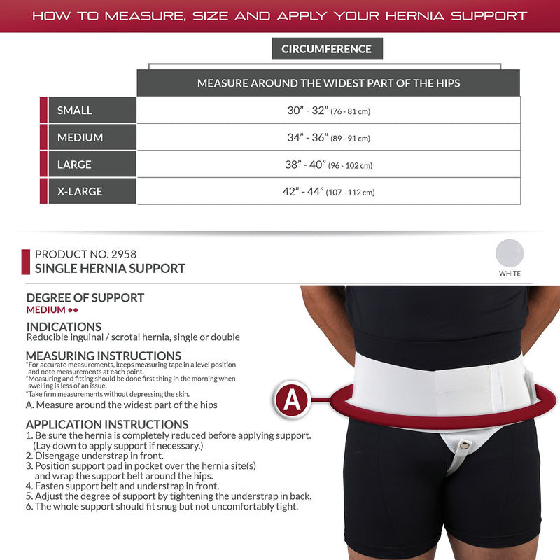 [Australia] - OTC Hernia Support, Single Herniation, Inguinal Scrotal Treatment, Left or Right Side, Small (Right Side) Small (Right Side) 