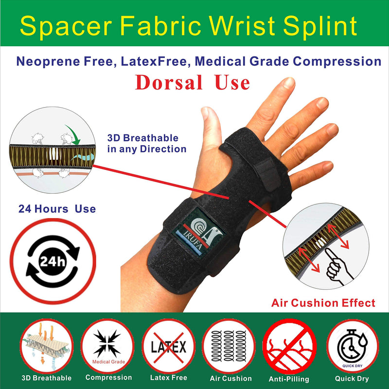 [Australia] - IRUFA, WS-OS-20, New 3D Breathable Patented Fabric RSI Night Wrist Splint, Night Wrist Sleep Support for Carpal Tunnel, Tendonitis, Wrist Pain, Sprains, Adjustable 