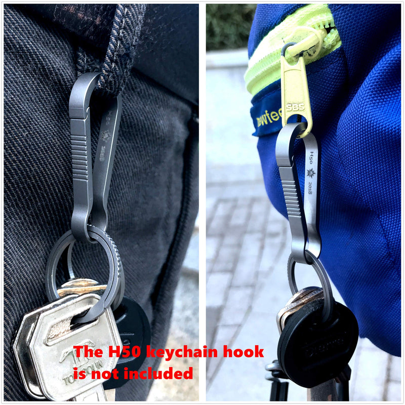 [Australia] - BANG TI Titanium Quick Release Side Pushing Key Rings Labor Saving 2-Pack/ 5-Pack Kit 