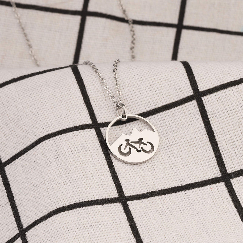 [Australia] - BAUNA Mountain Bike Necklace Travel Accessories Sport Pendant for Cyclist Cycling Lovers Mountain Enthusiasts 