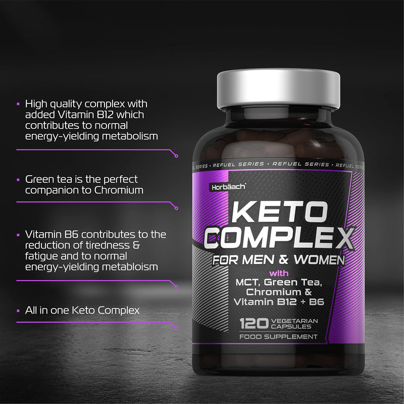 [Australia] - Keto Complex | 120 Capsules | with MCT Oil, Green Tea, Vitamins & Minerals | Max Strength | Advanced Keto Diet Pills for Men & Women | Vegetarian | No Artificial Preservatives 