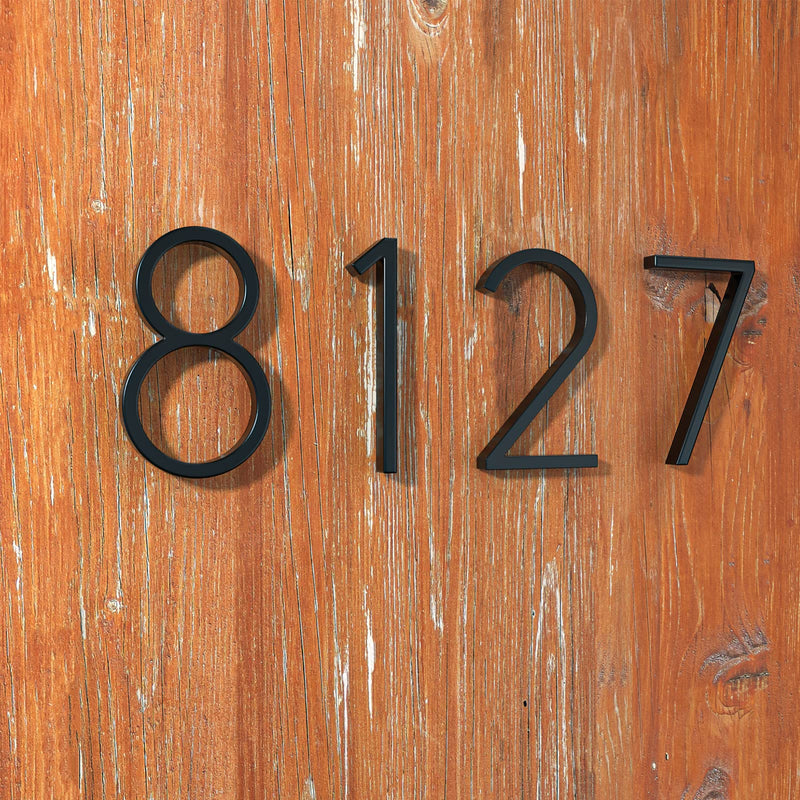 [Australia] - 5" Floating Stainless Steel Address House Number, Modern Metal Anti-Rust House Numbers with Nail Kits for Door Garden Mailbox Decor Visibility Signage (0) 0 