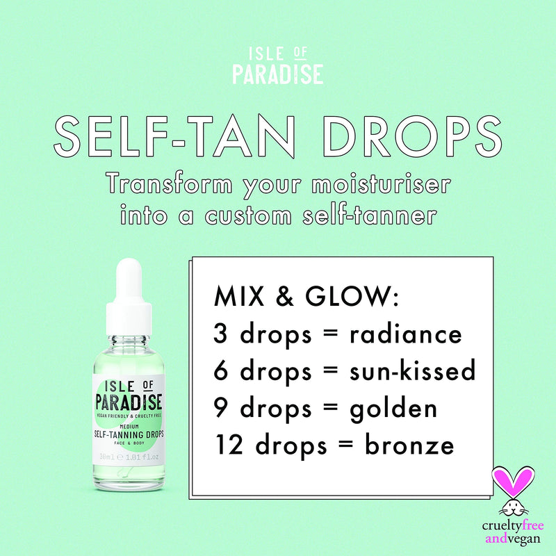 [Australia] - Isle of Paradise Fake Tan Drops Medium (30 ml) Add Self Tanning Drops to Skin Care Natural Ingredients & Vegan 