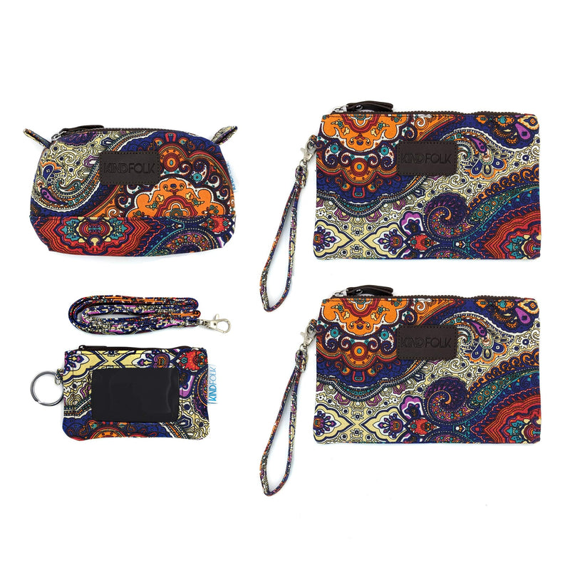 [Australia] - Kindfolk Accessories Bundle - ID Holder and Lanyard, Accessory Pouches and Makeup Bag Celestial 