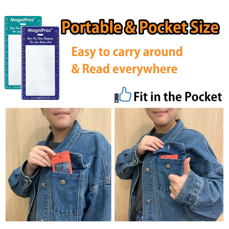 [Australia] - M MAGDEPO 3X Magnifying Sheet Flat Full Page Reading Magnifier Perfect Reading Aid for Elderly, People with Low Vision with 2 Bookmark Magnifier Lens with 2 bookmarks 