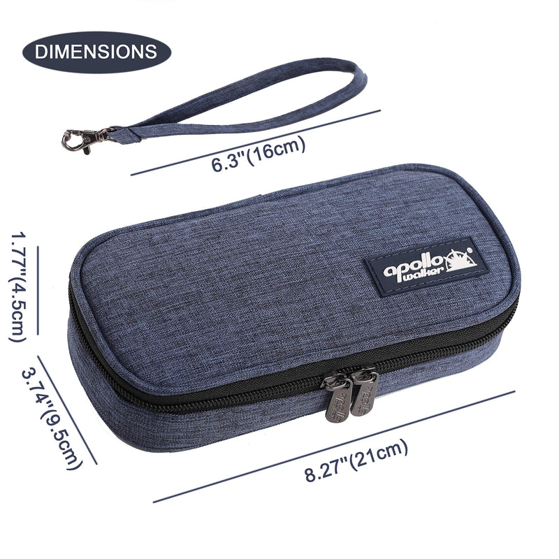 [Australia] - Apollo Walker Insulin Cooler Travel Case Diabetic Medication Cooler with 2 Ice Pack and Insulation Liner (Navy) Navy-small 