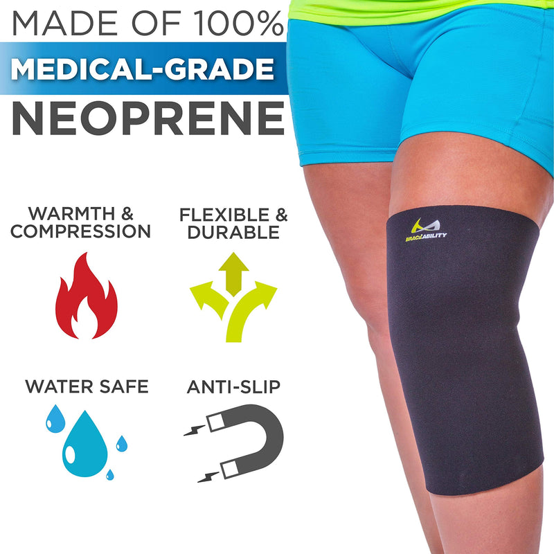 [Australia] - BraceAbility Plus Size Neoprene Knee Sleeve - 5X Bariatric Compression Support Brace for Women's or Men's Arthritis Joint Pain Relief and Treatment, Fitting Big Legs and Obese Thighs (5XL) 5X-Large (Pack of 1) 