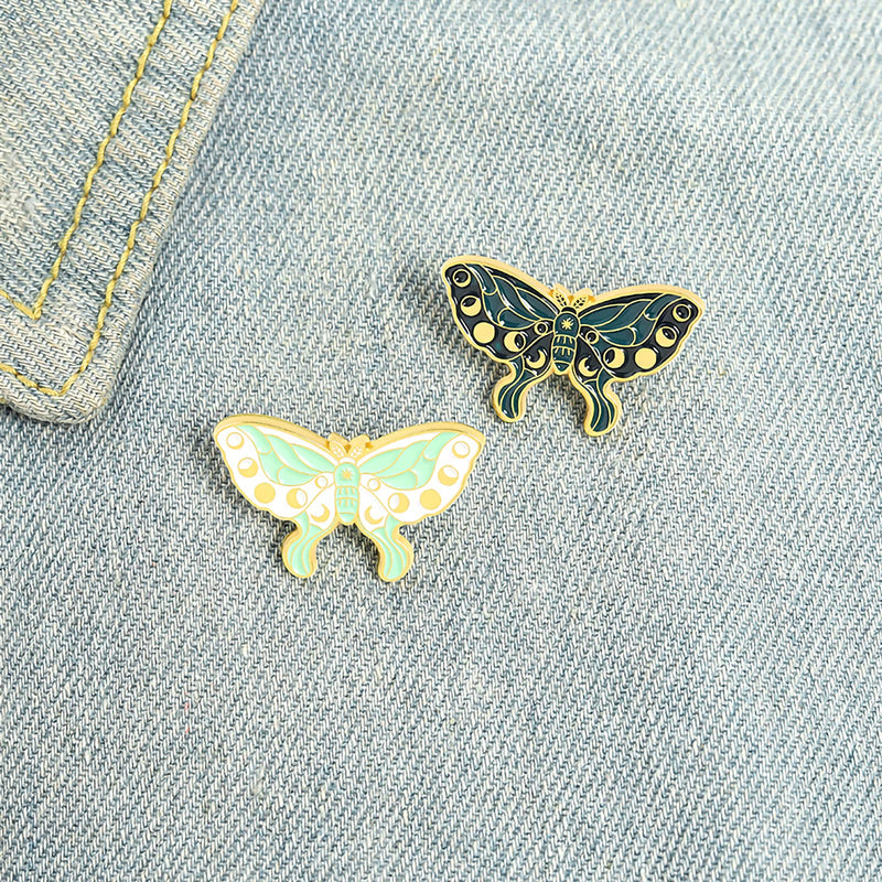 [Australia] - Butterfly Enamel Brooch Pin Sun Moon Stripe Brooches Pins Lapel Badges Set for Women Girls Badges for Hat Pants Clothes 