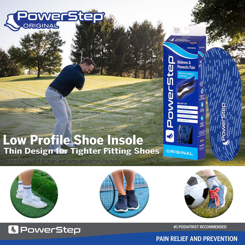 [Australia] - Powerstep Insoles, Original, Arch Pain Relief Insole, Designed for Tight Shoes, Arch Support Orthotic for Women and Men Men's 5-5.5 / Women's 7-7.5 