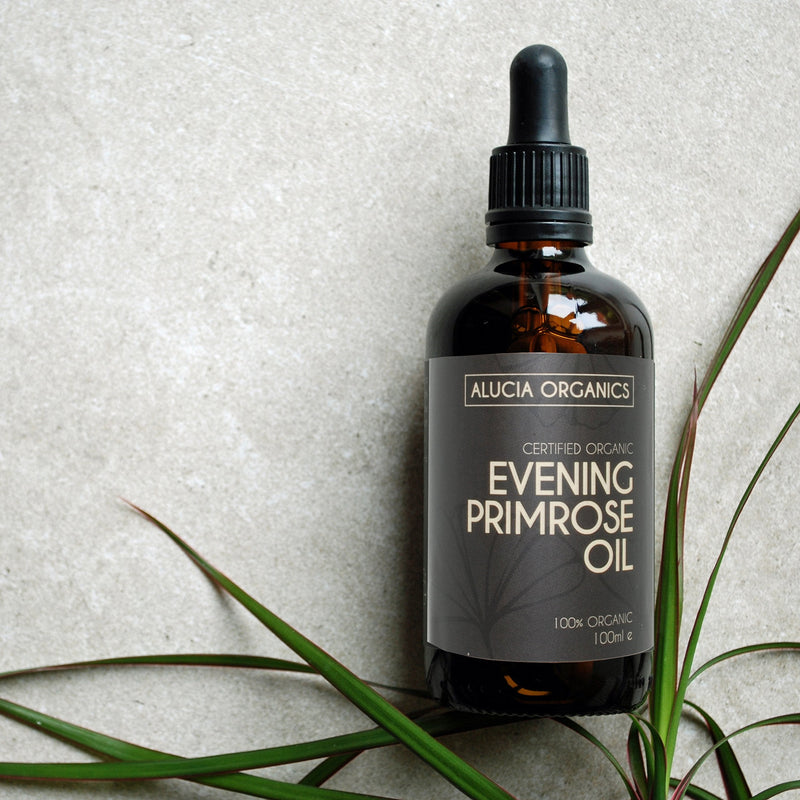 [Australia] - Alucia Organics Certified Organic Evening Primrose Oil 100ml - Pure, Natural, Cold Pressed, Certified Organic, Vegan, Cruelty Free, for Skin, Face, Body, Massage 