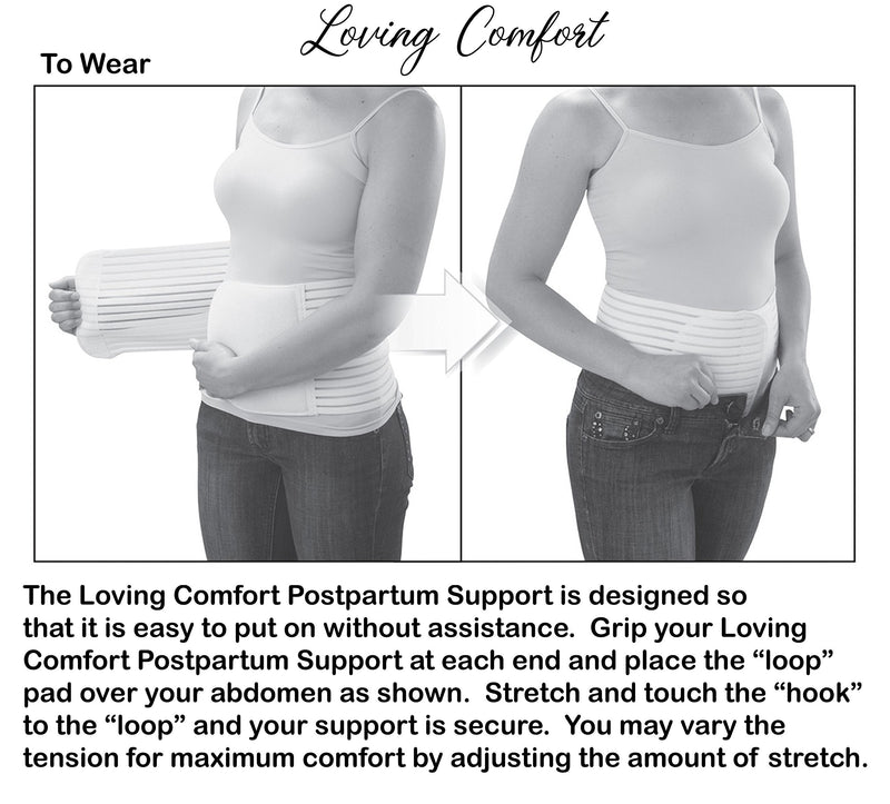 [Australia] - The"Original" Postpartum Support Belt - by Loving Comfort - Abdominal Support for Postpartum and C-Section Recovery - Black - Large 