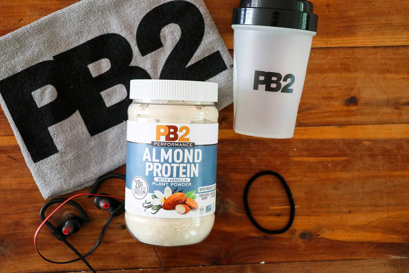 [Australia] - PB2 Performance Almond Protein Powder with Madagascar Vanilla – [1 lb/16 oz Jar] – 20g of Vegan Plant Based Protein Powder, Non GMO, Gluten Free, Non Dairy 
