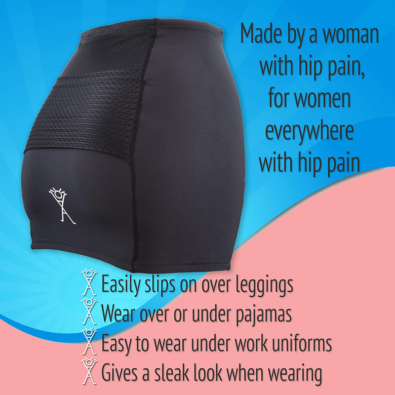 [Australia] - Alki Active Hip Pain Relief Compression Band for Women - Hip Support, Hip Flexor Support, Pain in Hip Area, Hip Joint Pain, Compression Wrap with Pocket (Medium) Medium 
