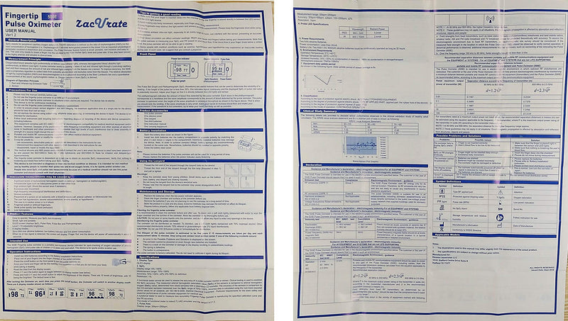 [Australia] - Zacurate 500CL Fingertip Pulse Oximeter and 500E Premium Pulse Oximeter Fingertip Bundle 